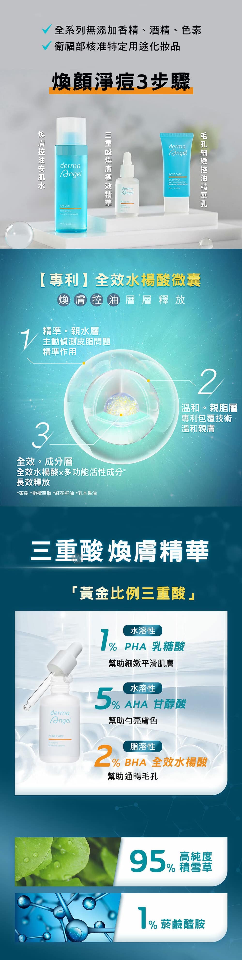 核心特色-護妍天使三重酸煥膚極效精華-dermaangel-intensive-renewal-serum-護妍天使原廠授權素材-universomart-宇碩協銷有限公司